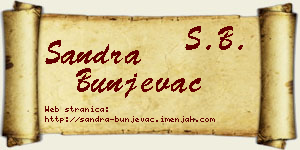 Sandra Bunjevac vizit kartica